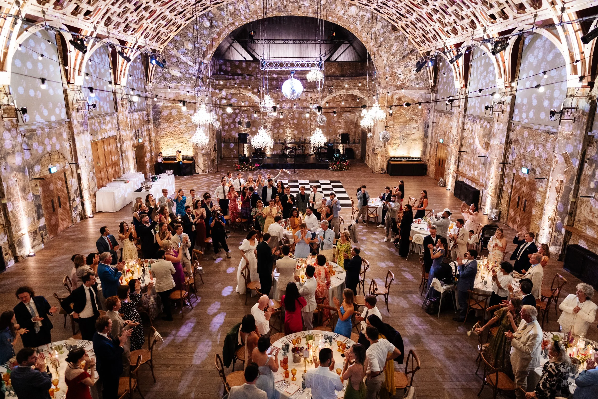 Wedding venue set up for the wedding breakfast