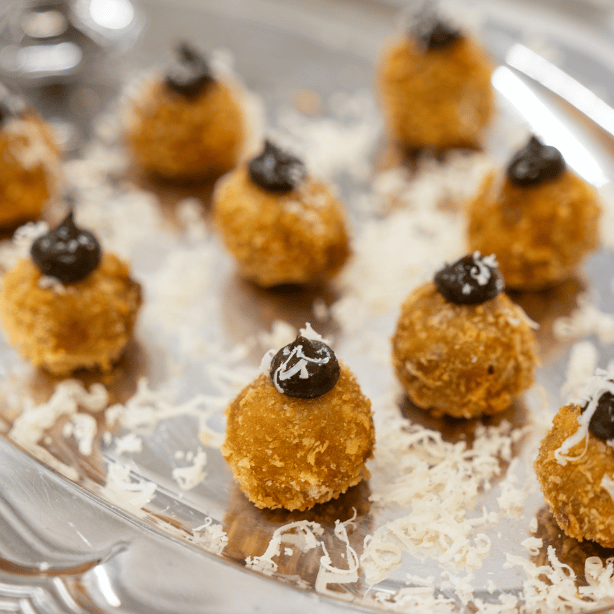 Canapes tray served to guests