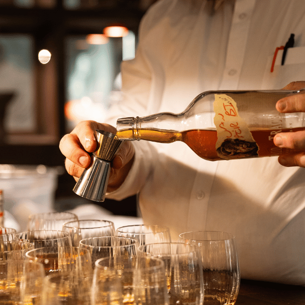 Whiskey tasting event at Apothecaries Hall