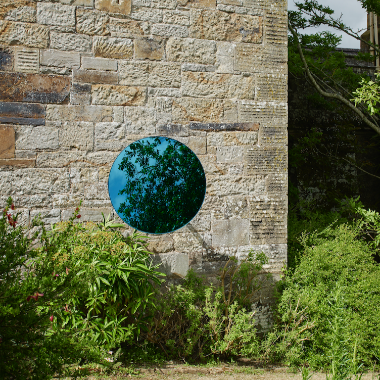 Blue reflecting the greens