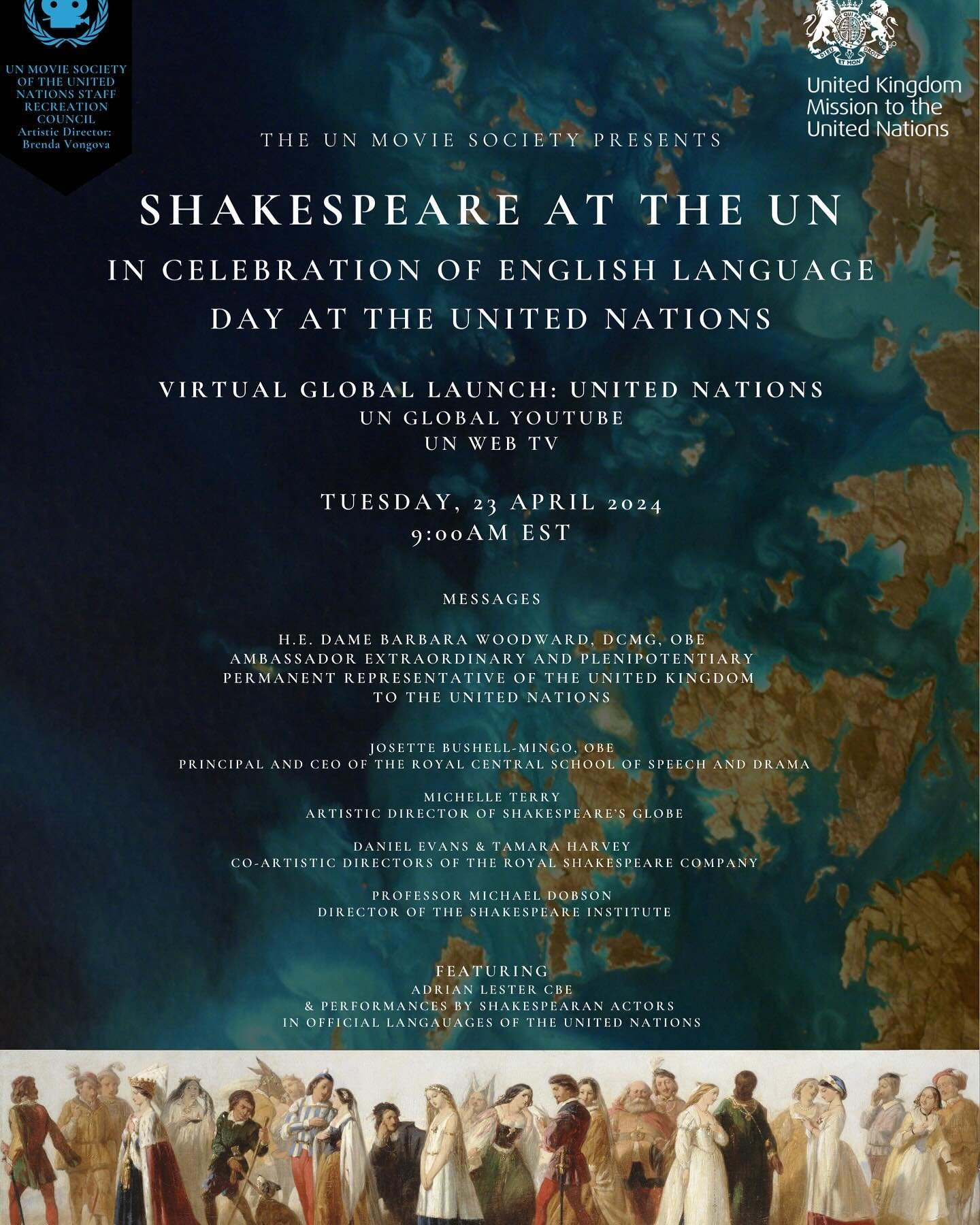 It&rsquo;s the #englishlanguageday tomorrow! 23rd April! We thought you might be interested in this fabulous virtual event organised by the United Nations: The #un movie society presents Shakespeare at the UN in celebration of the English language da