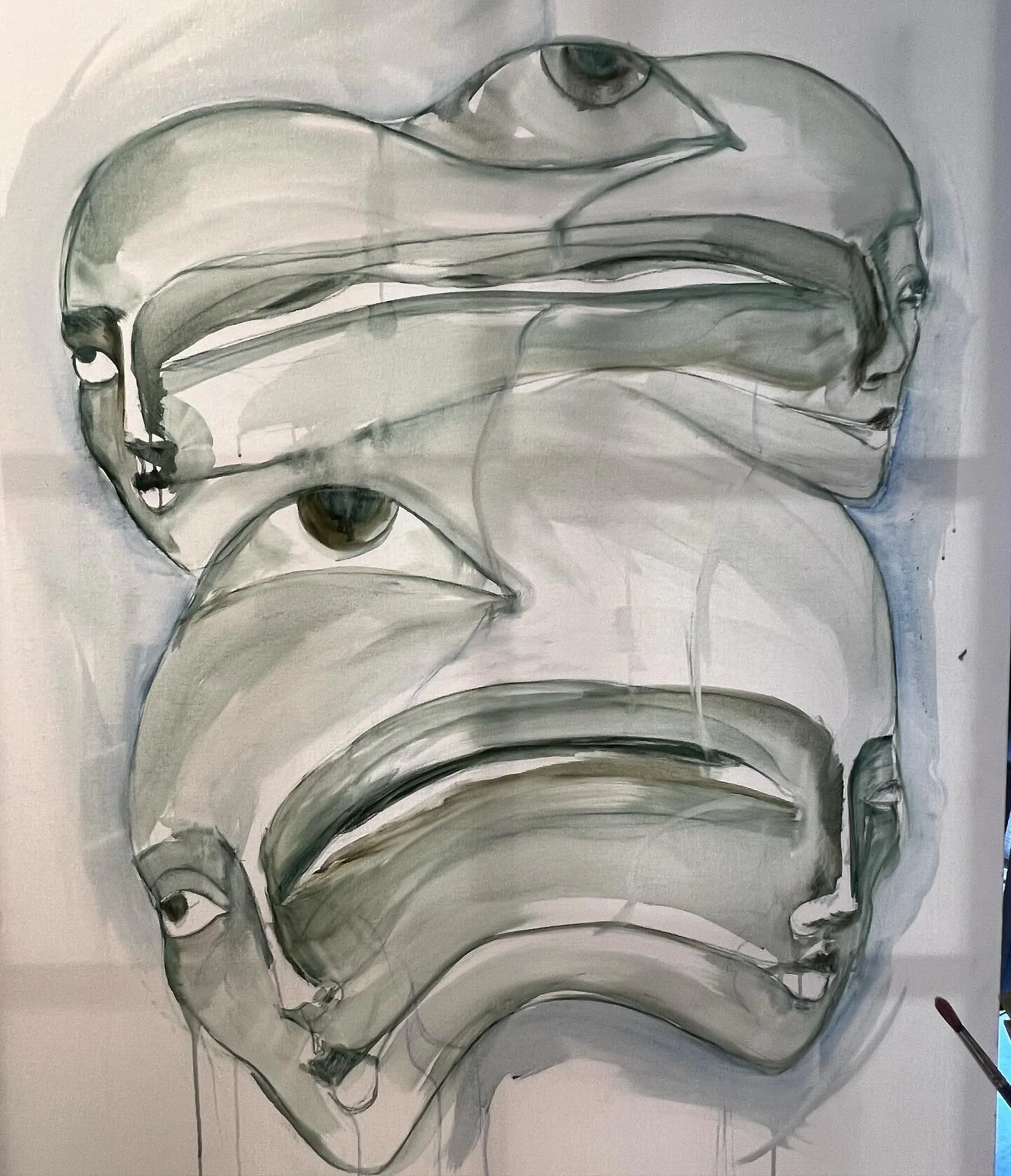 untitled: four green melting faces 

#art #artist  #painting #artwork #australianart #contemporaryart #surrealism #graphite #oilpaint #oils #sketch #prints #acrylicpainting #abstract #portraiture #unique #originalart