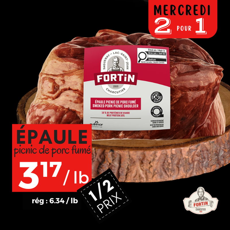Épaule picnic de porc fumé