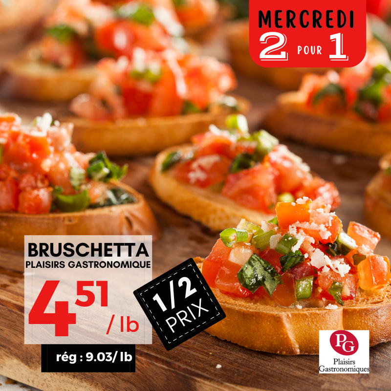 Bruschetta Plaisirs gastronomiques
