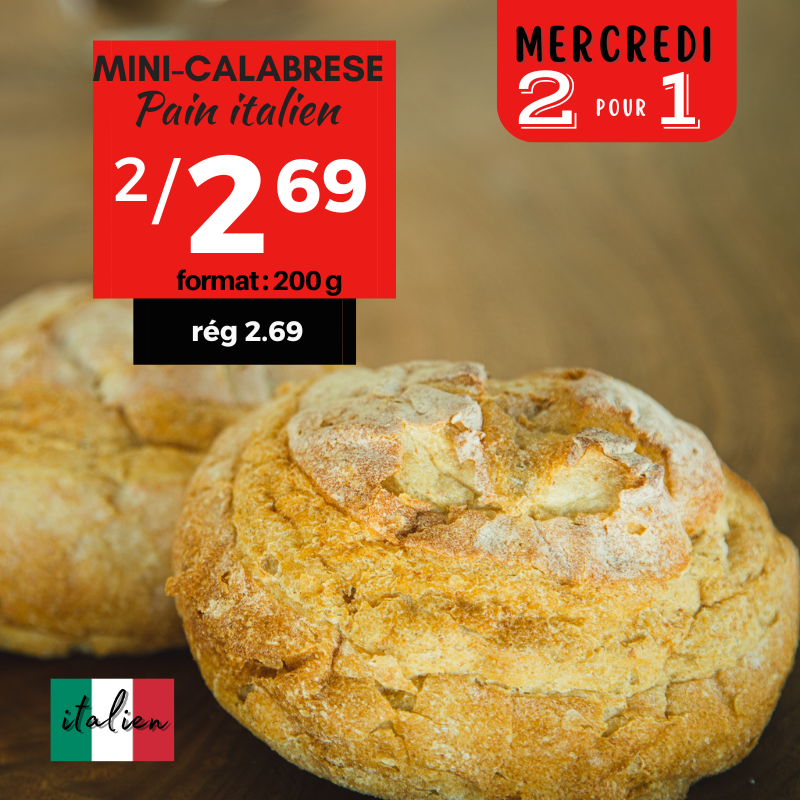 Mini-calabrese: pain italien