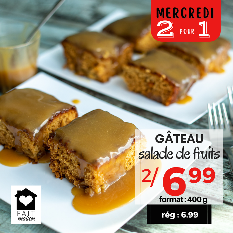 Gâteau salade de fruits