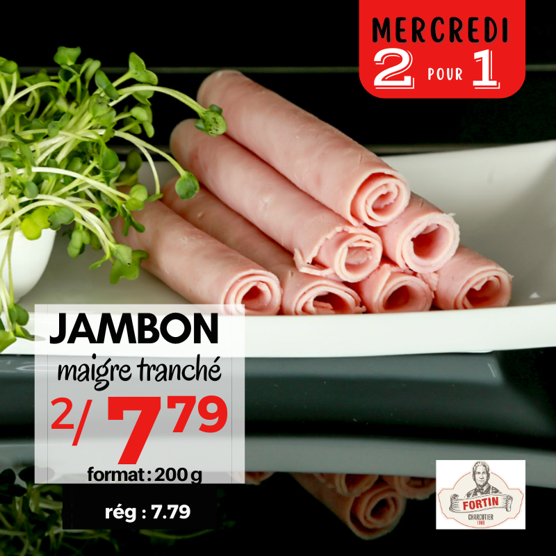 Jambon maigre tranché