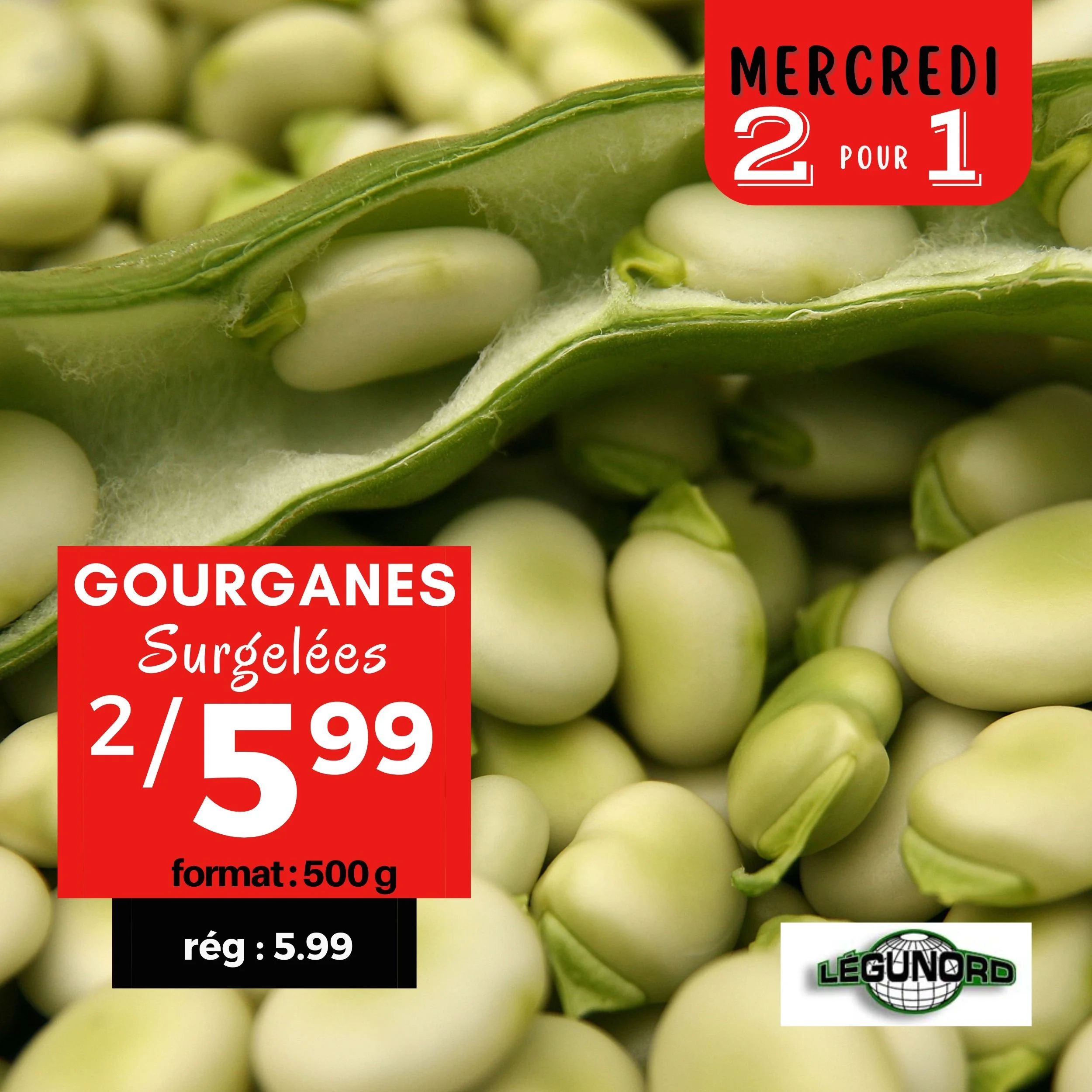 Gourganes surgelées