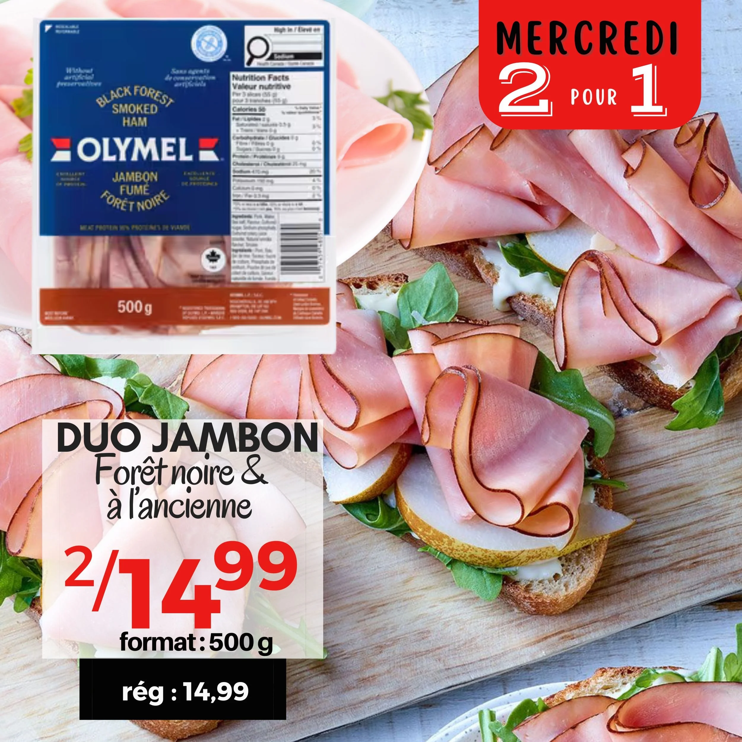 Duo jambon Forêt noire et À l’ancienne