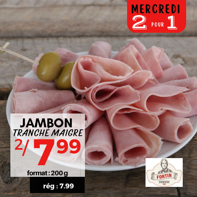 Jambon tranché maigre