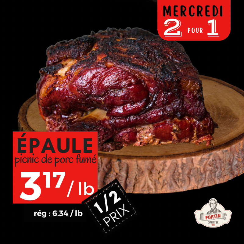 Épaule picnic de porc fumé