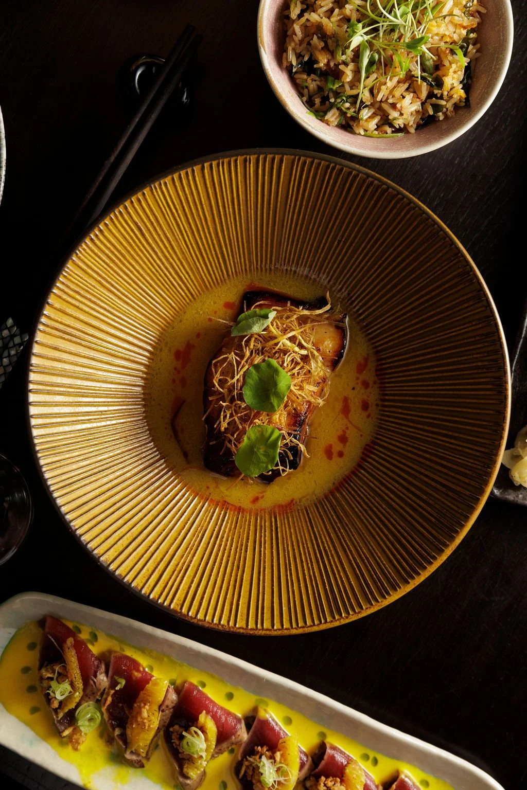 Black cod with miso glaze at Ayllu Nikkei restaurant, Paddington London