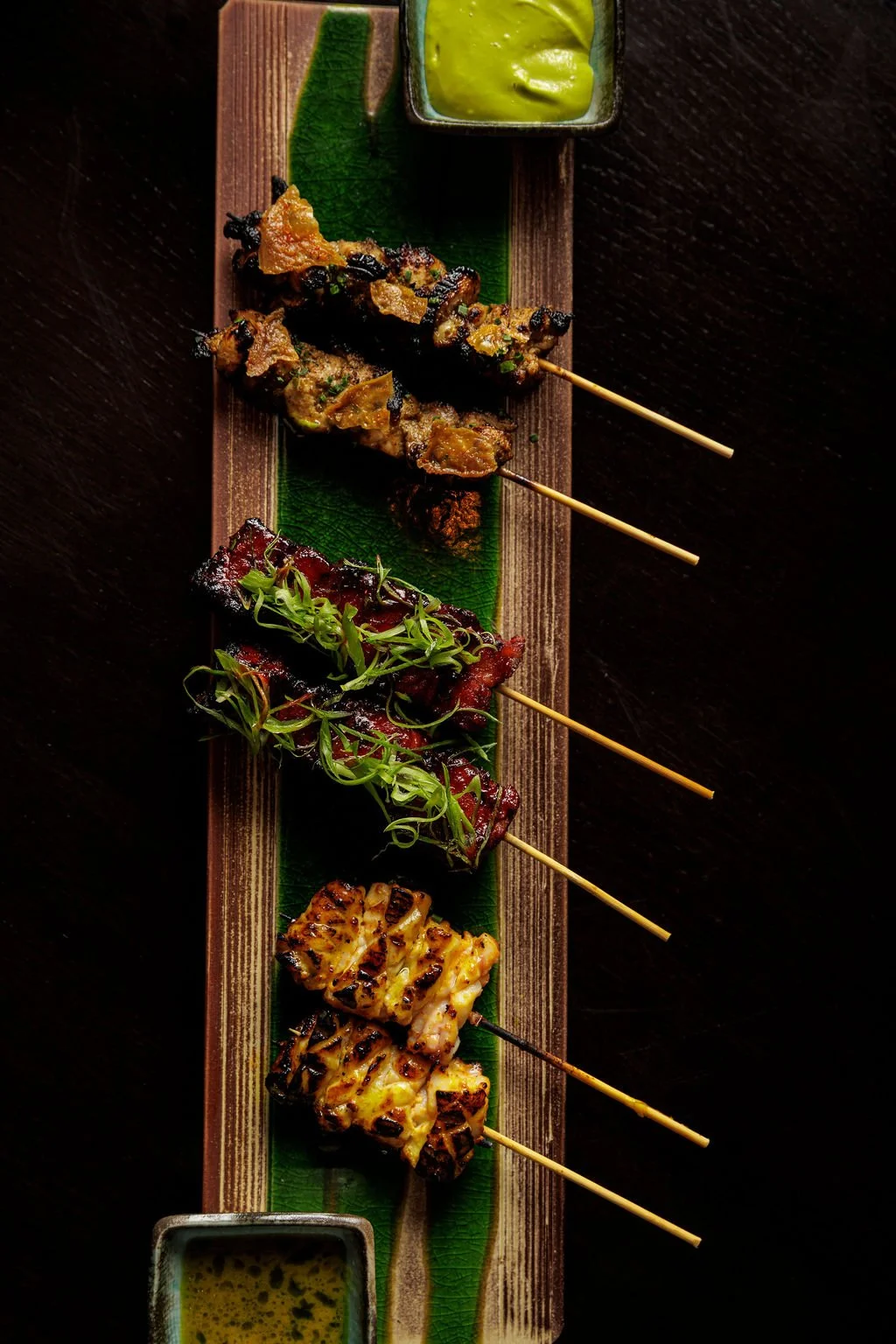 Selection of skewers at Ayllu, London
