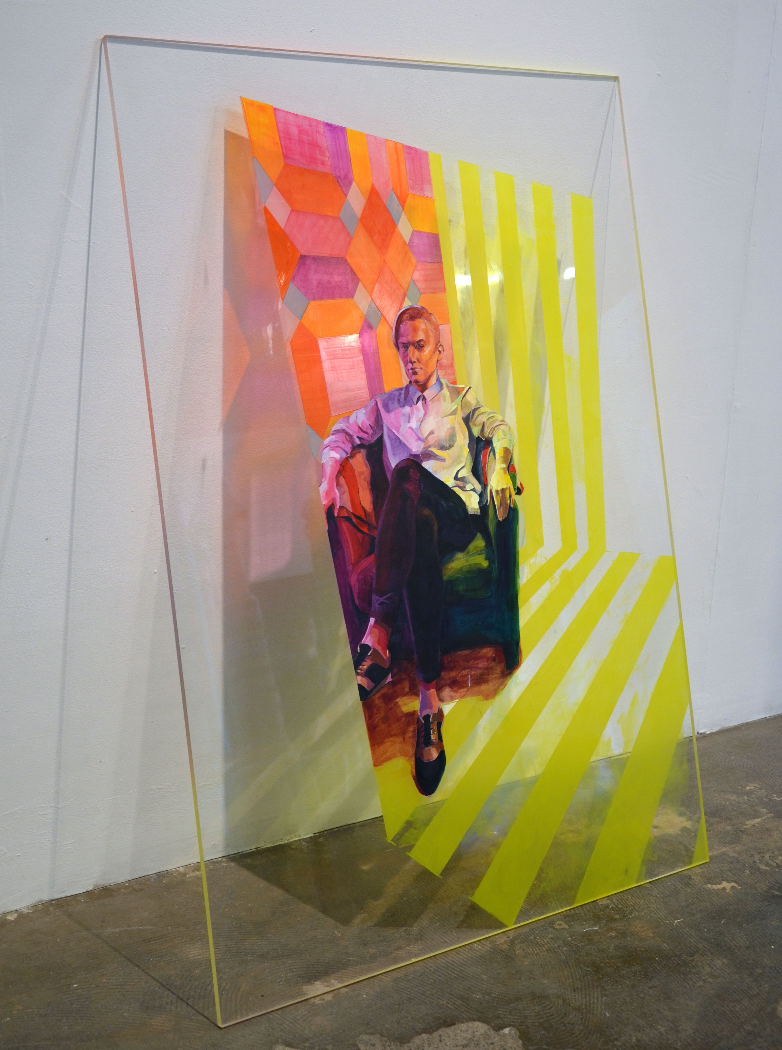 'Impression', 2018, Mixed Media on Perspex, 102 x 70cm