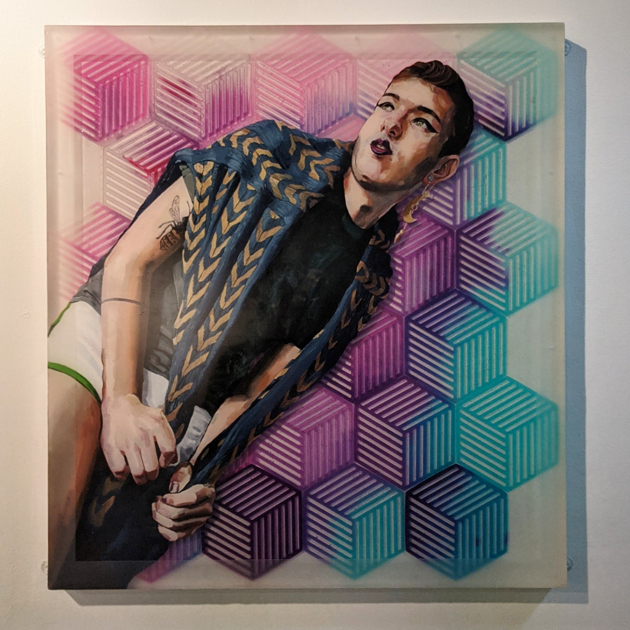 'Freeman', 2021, Oil on Resin, 75 x 69cm