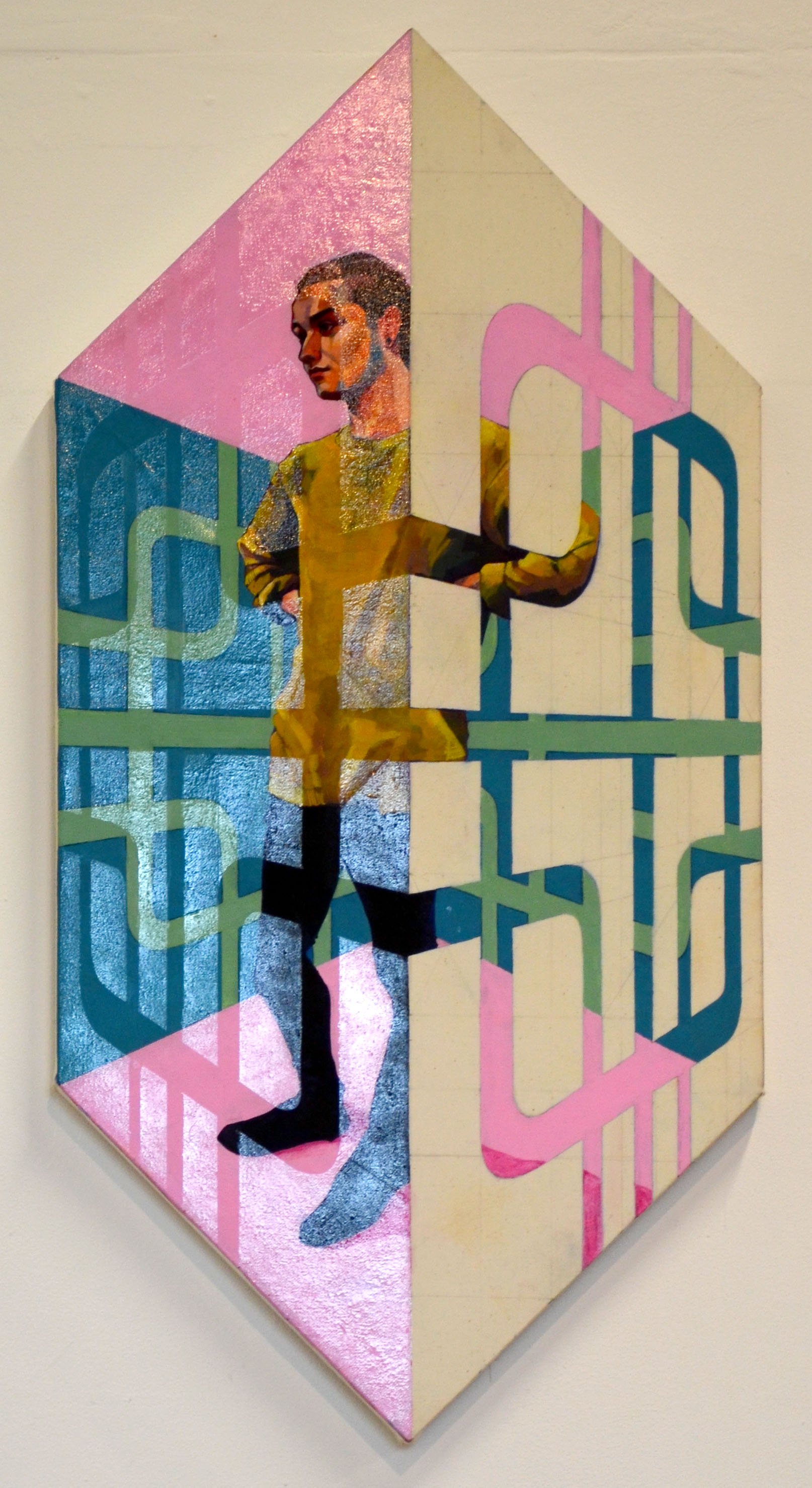 'Platonic', 2018, Acrylic on Canvas, 85 x 43cm