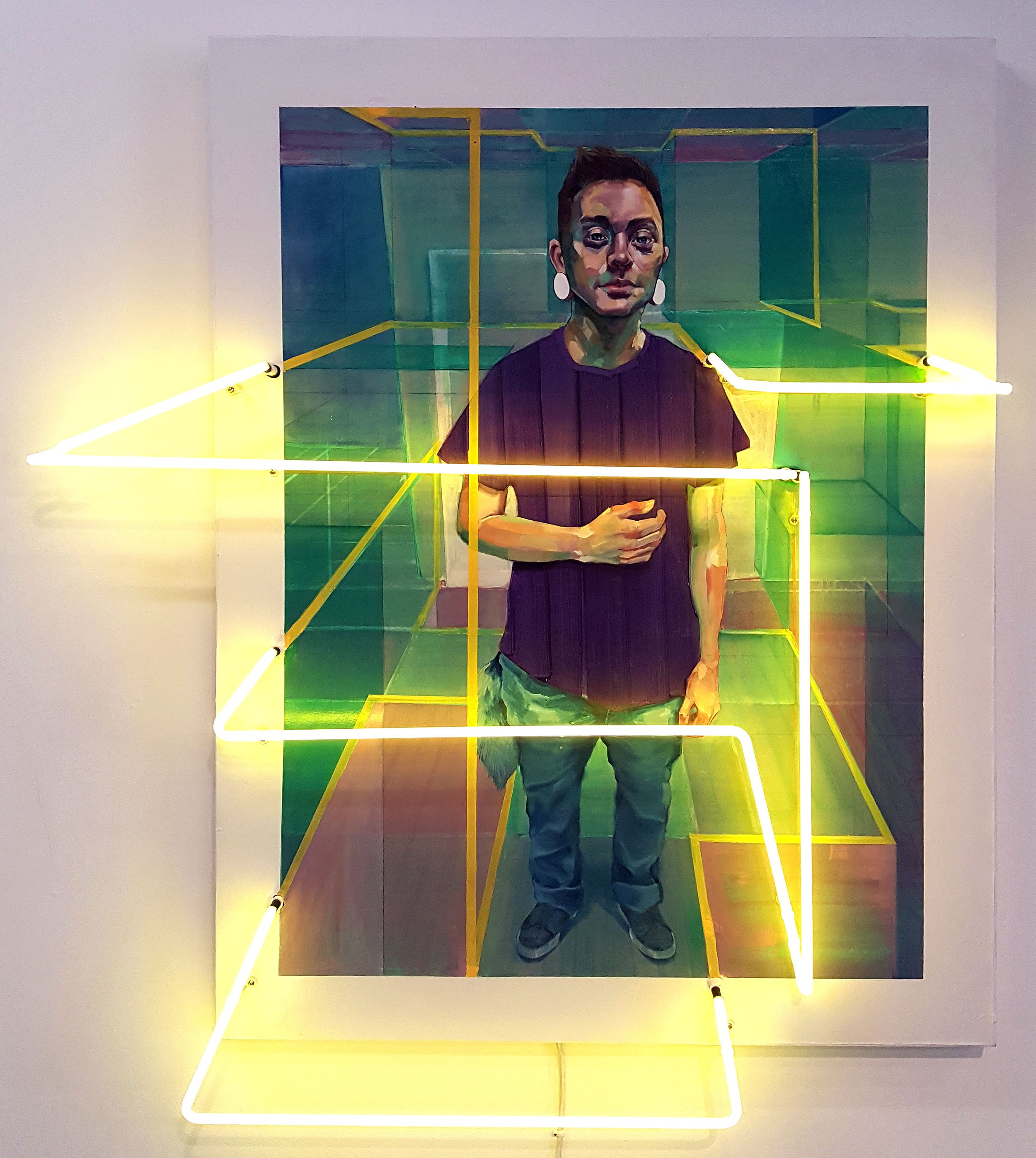 'Revolution', 2018, Mixed Media on Perspex, 102 x 96cm