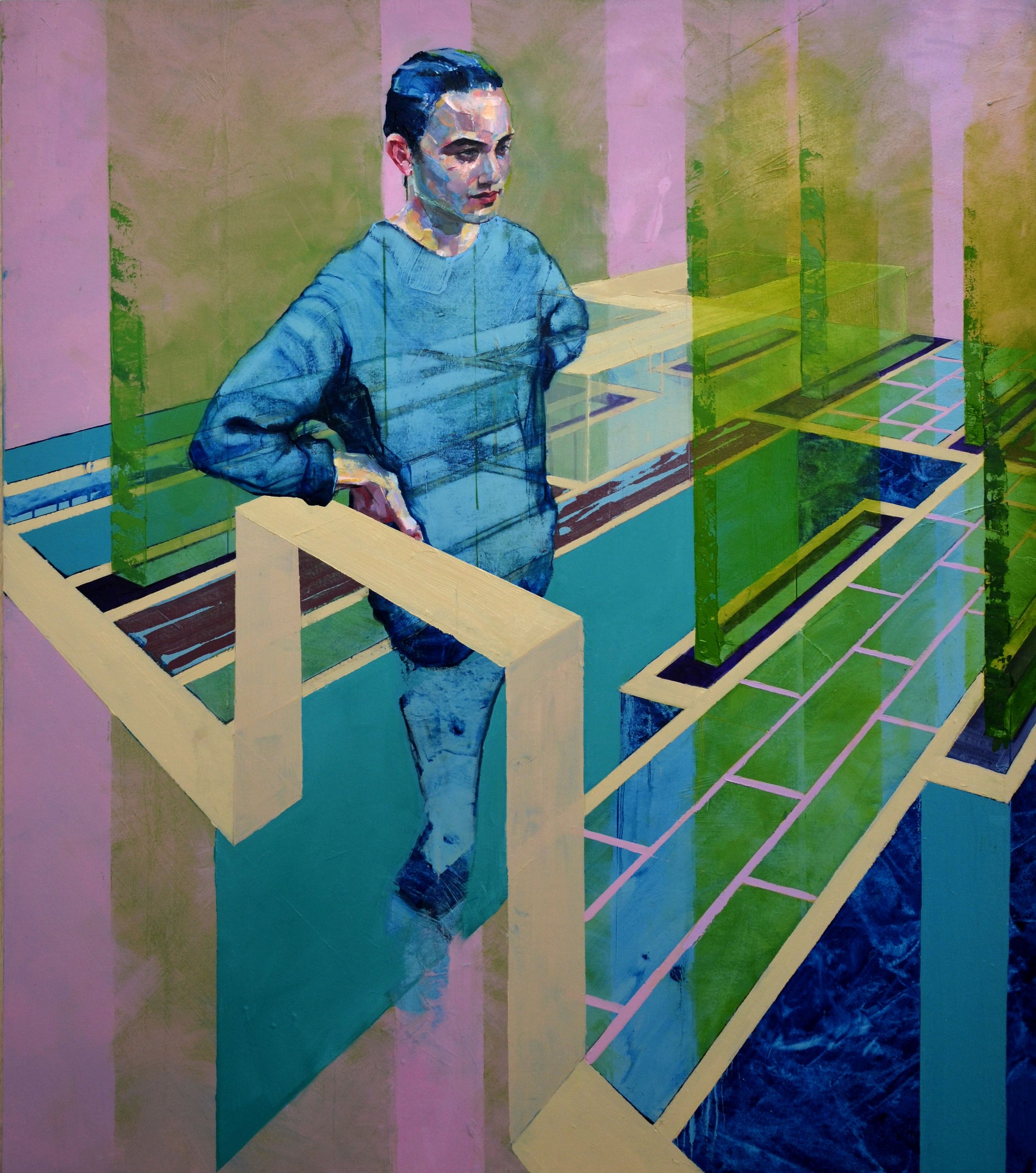 'Context', 2016, Oil on canvas panel, 122 x 107cm