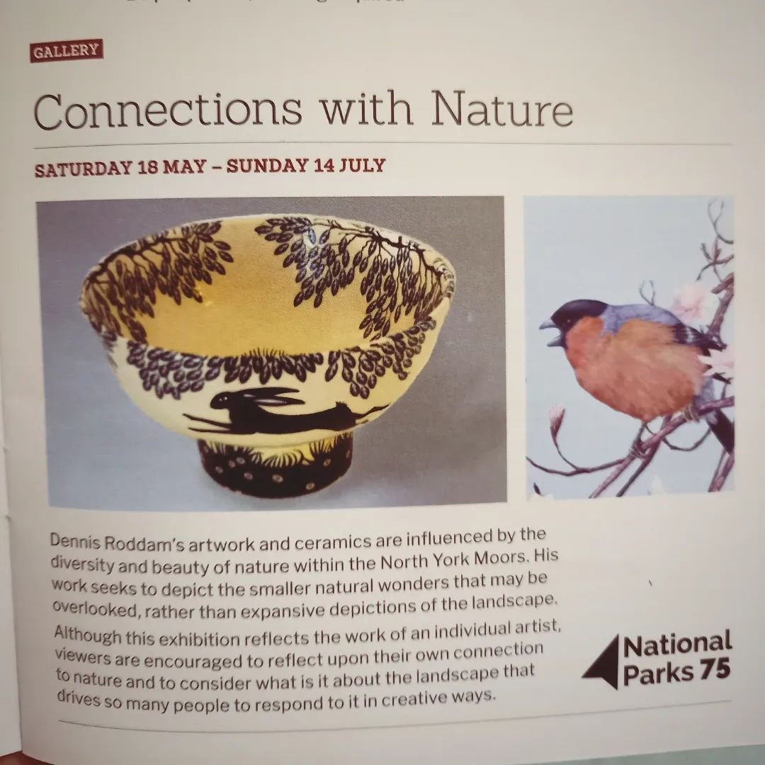 We're looking forward to seeing Dennis Roddam's new exhibition 'Connections with Nature' It begins next month at Inspired by gallery  Saturday 18 May - Sunday 14 July
Dennis Roddam&rsquo;s artwork and ceramics are influenced by the diversity and beau