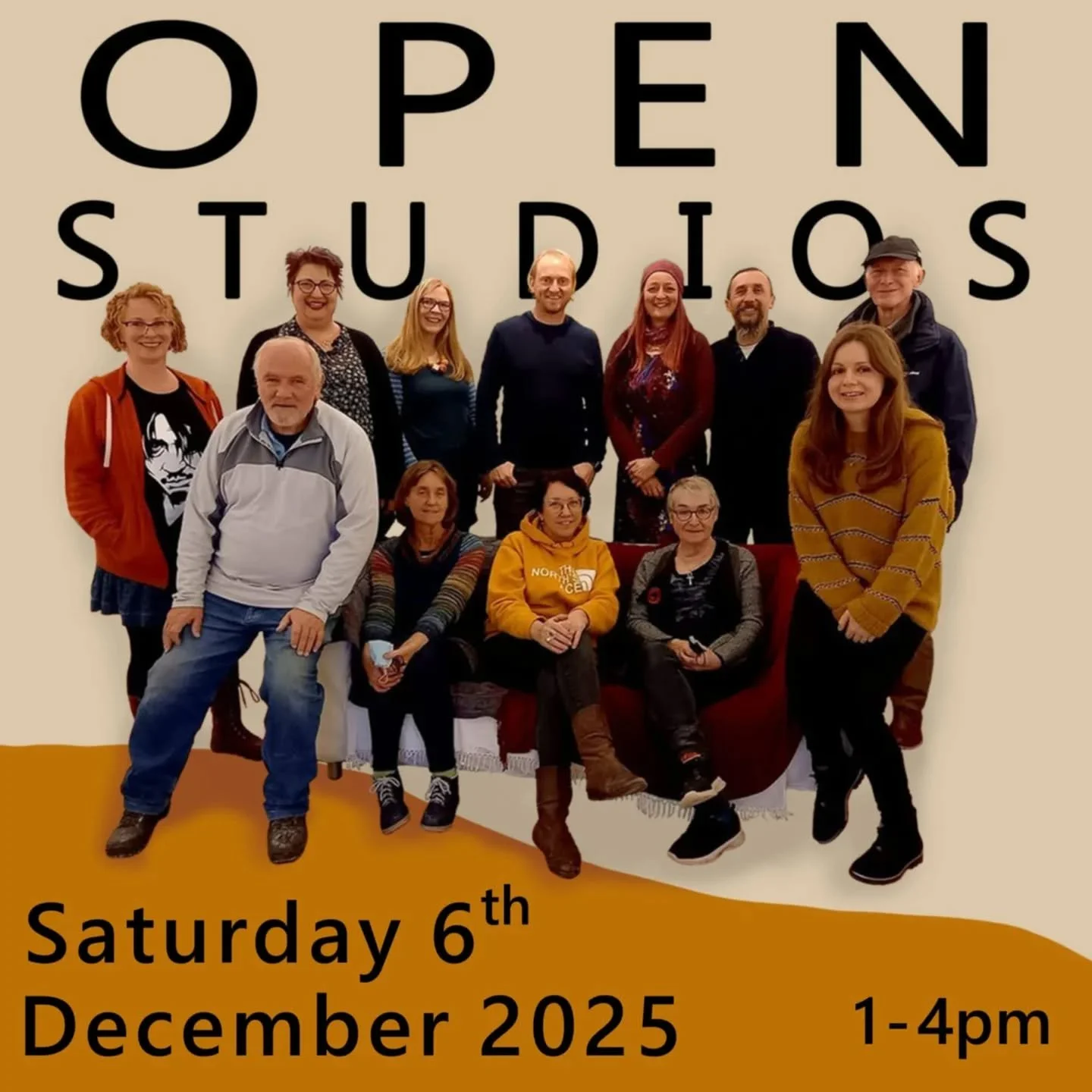 We're excited to welcome you all to our Open Studios  on Saturday 6th December 1-4pm. 🎨 Our Studio Artists will be working in their Studios ready to inspire and give you a glimpse into their creative world. Oh yes and there'll be free mince pies and