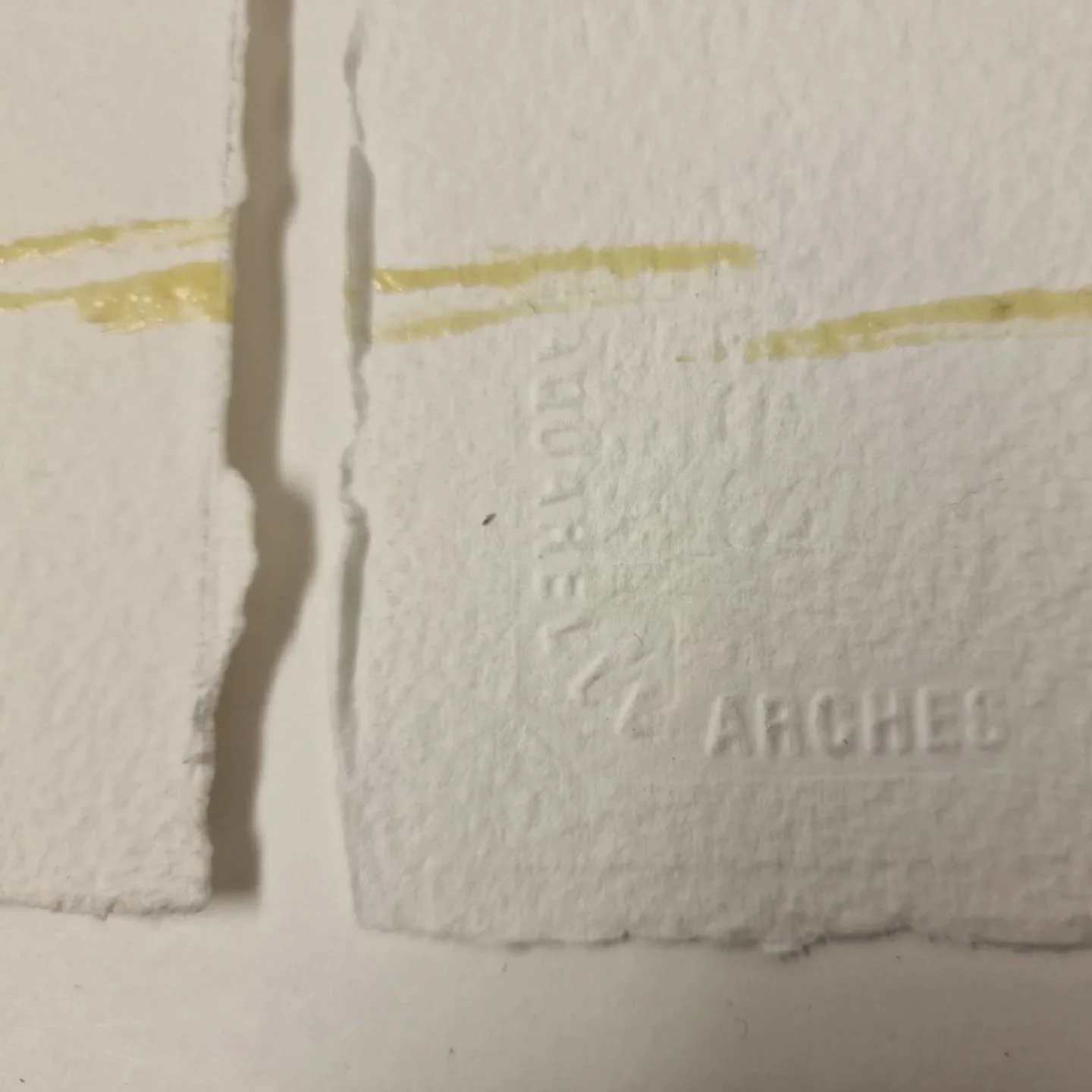 Who doesn't love a deckle edge on 300lb Archers! Mags and Kathryn are excited to be working on the new landscapes for their up and coming exhibition.... 
 Artists Margaret Hayden and Kathryn Wren are celebrating 25 years of their collaborative artwor