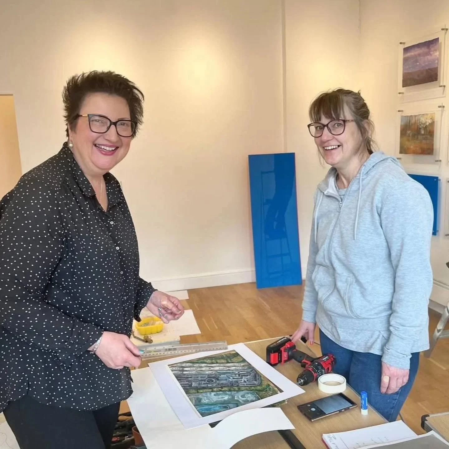 Kathryn Wren and Mags Hayden have an exciting new exhibition celebrating 25 years of unique collaborative artwork, there's a Preview Evening tonight, Friday 27th February 6.30pm, everyone welcome, then we're open every weekend 1-4pm until the 22nd Ma