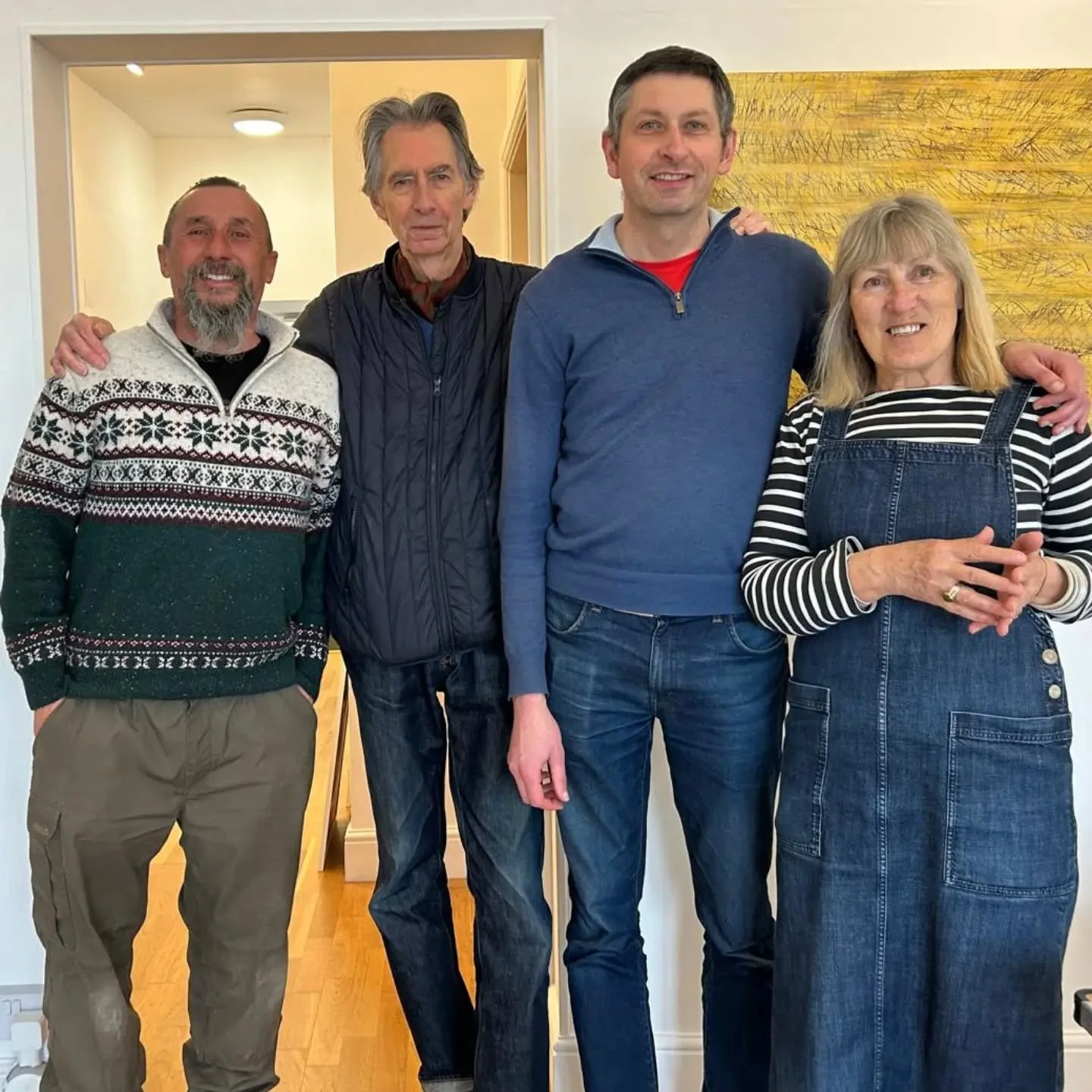What a team! Our next Exhibition 'A Passion for Art' by Alastair Snow has been beautifully curated by Derek, Alastair, Will, Barbara and Alice. 
The Preview Evening is tonight, Friday 10th April, 6-9pm, you're all very welcome to come. 
Our Gallery i