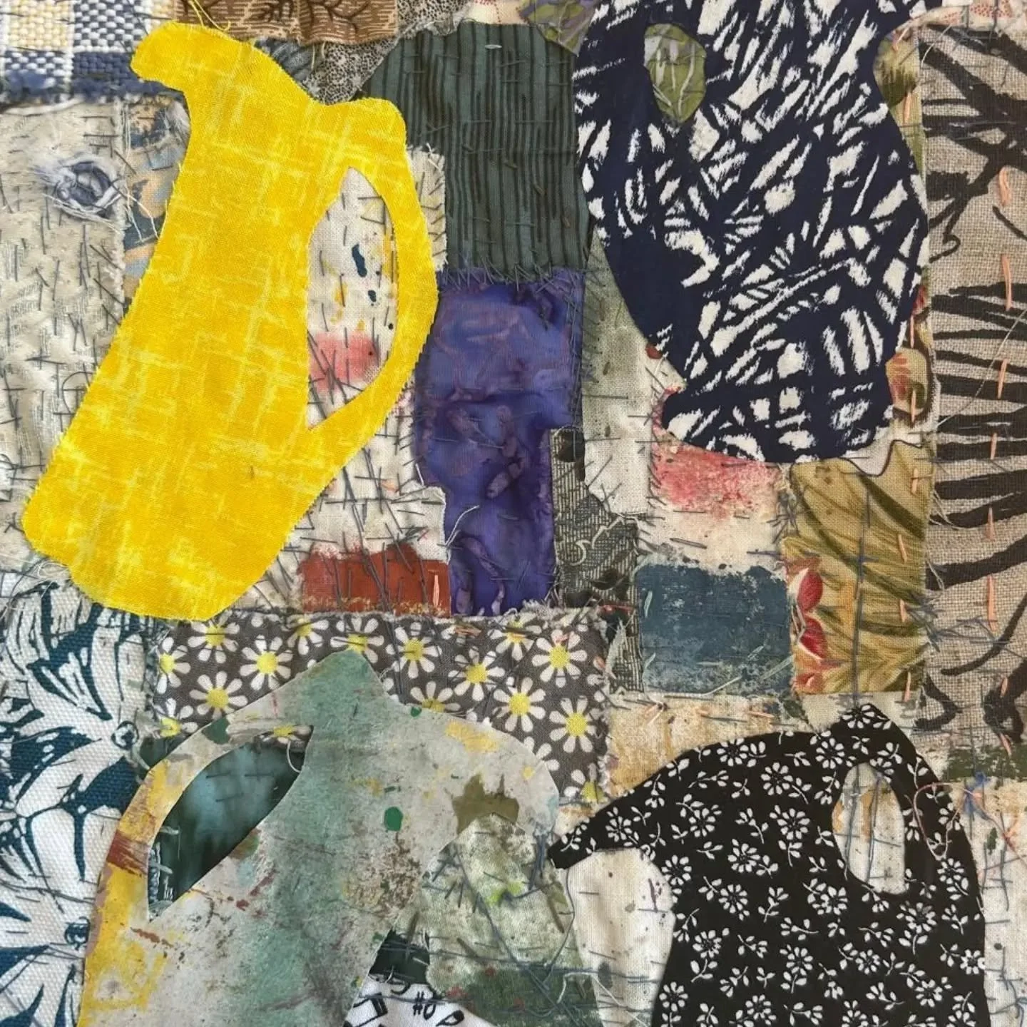 Barbara Powell Jones hosted some fantastic textile workshops in our Gallery. Here are a few examples of the incredible artworks produced. These workshops focused on working with pieces of fabric, a mixture of threads, and simple hand-stitching techni