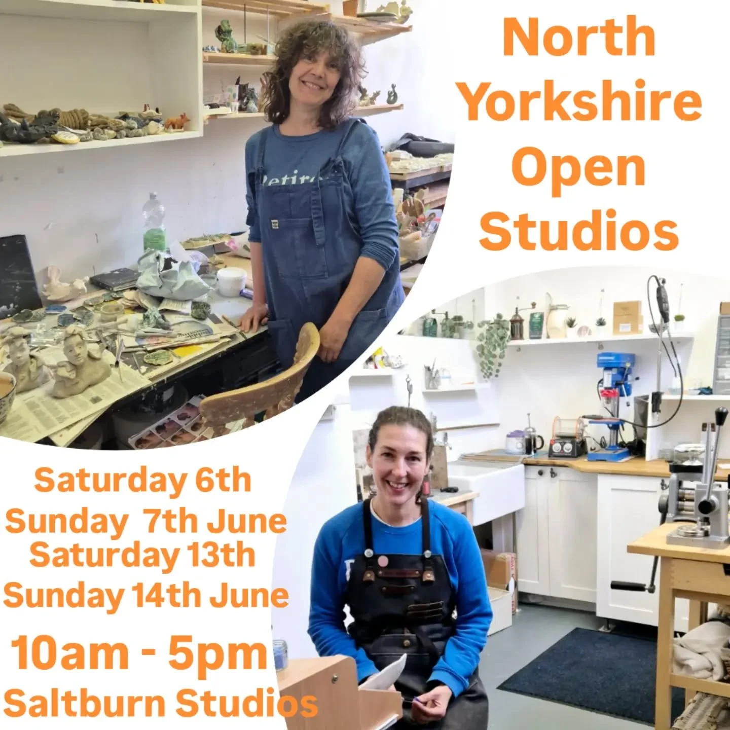 We're Open Today and Tomorrow 10am until 5pm.
Our Studio Artists Alice Grey and Joanna Castor are taking part in the North Yorkshire Open Studios 2026. It'll take place over two weekends in June, 6th 7th June and 13th 14th June, opening between 10am 