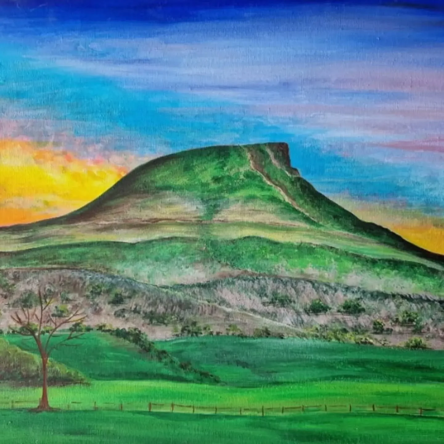 Mags has a Painting Workshop in our Gallery, you can paint your own Roseberry Topping on Friday 21st August 5-8pm at Saltburn Studios and Gallery, 30-32 Marske Road, Saltburn TS12 1QG .These classes are suitable for beginners and anyone at the beginn