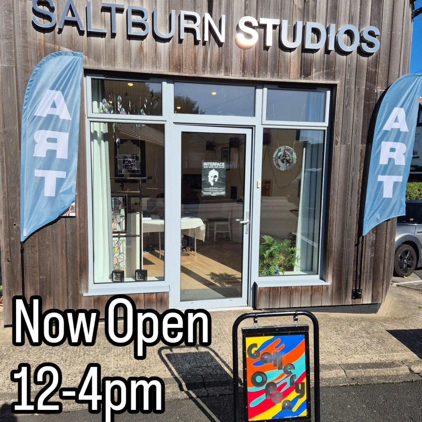 We're Open! New Exhibition! Interface. Sound 🌟 Light 🌟  Photography 🌟 Painting 🌟 Stained Glass 🌟 

#saltburnstudiosandgallery #saltburn #saltburnartists #everyonewelcome