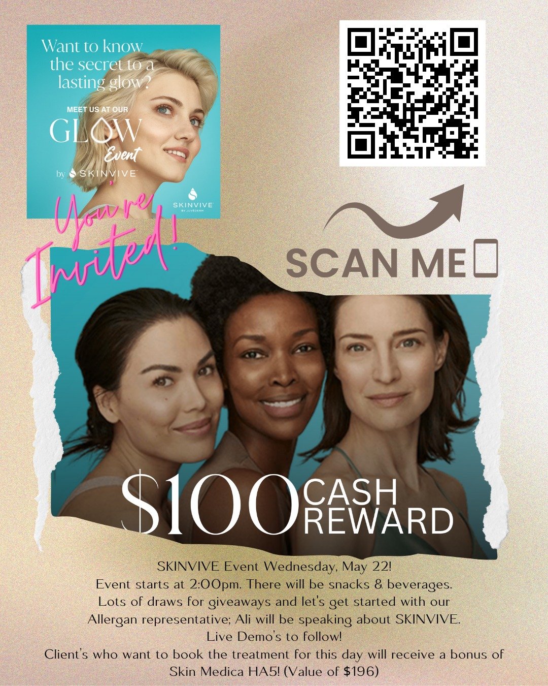 Scan the QR code and join us for this exclusive event! 
Wednesday, May 22 @2:00 - 4:30 pm