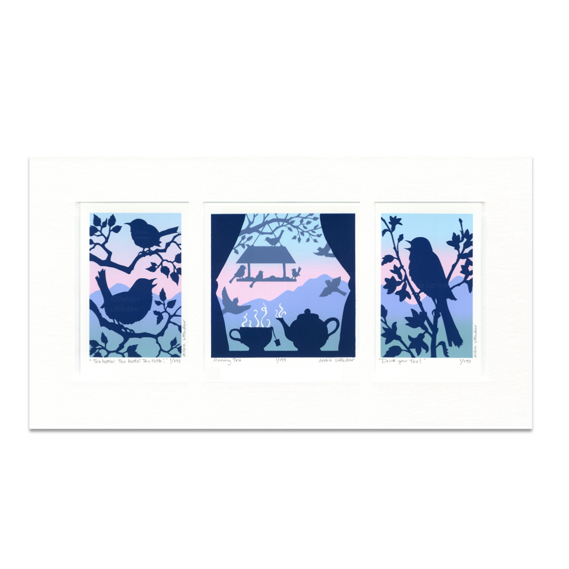 Tea With the Birds Triptych Matted.png