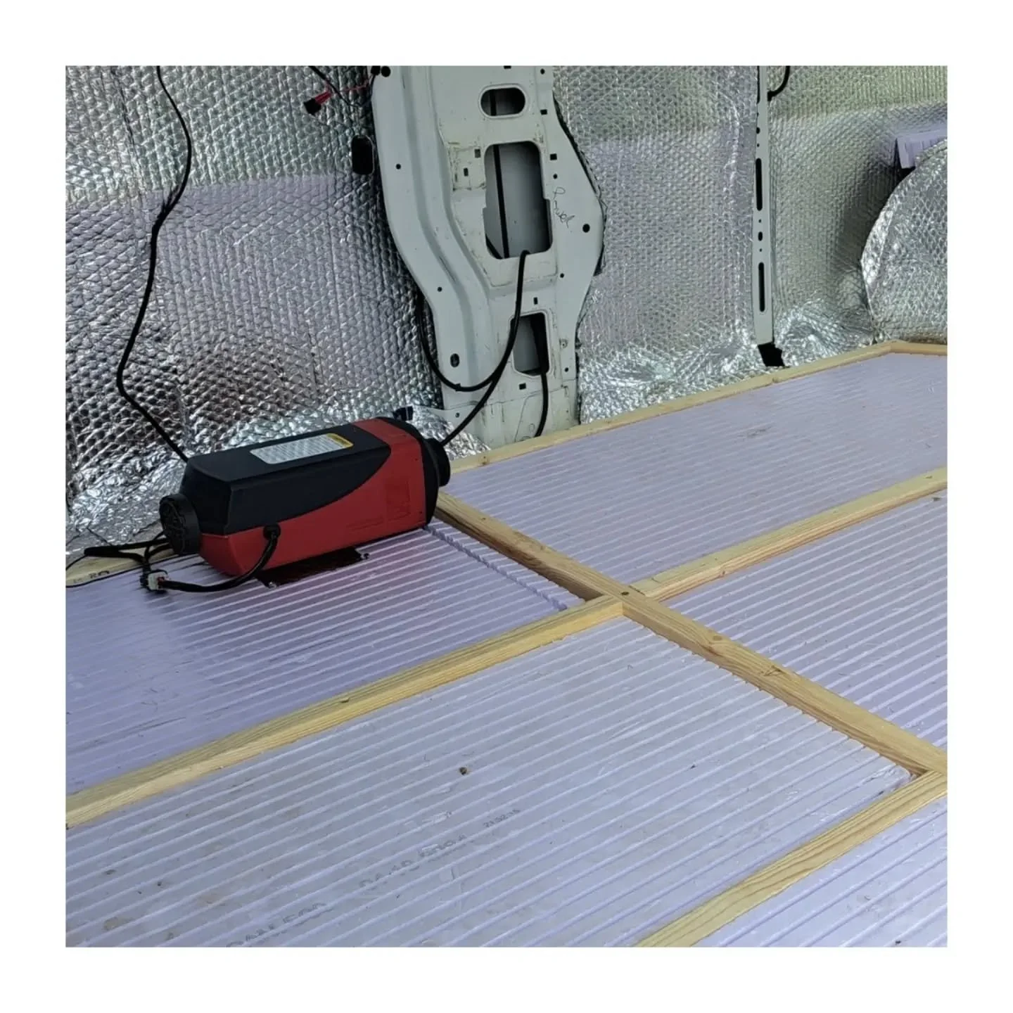 Van updates!

It's been a while since I last updated. Work on the van is progressing nicely. I just haven't got around to posting updates.

So this is the progress to the floor base. Damp proof, insulation and hardboard floor.