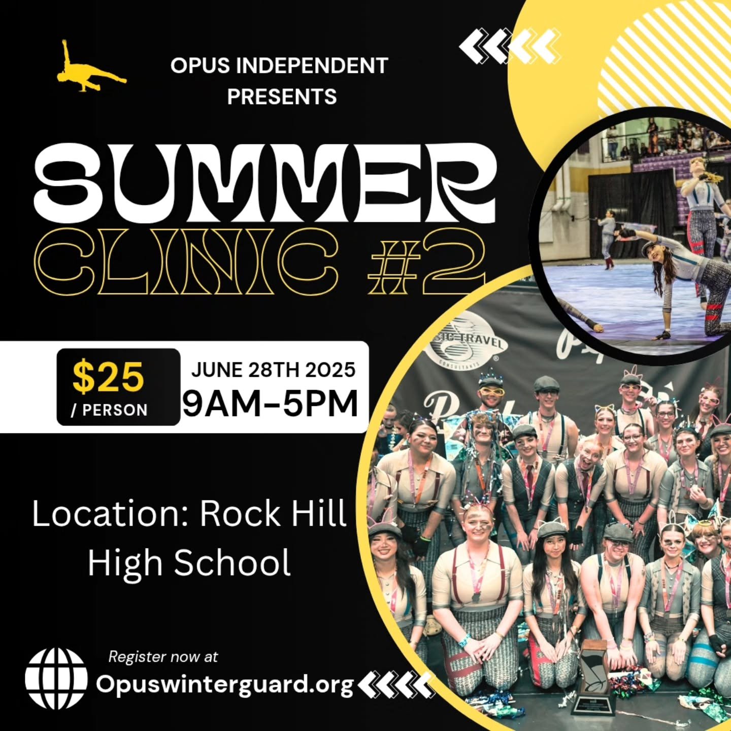 Hey everyone Opus Summer clinics continues with clinic #2!! Time to get out of the house and enjoy another saturday of growth with us!
 For more information and to see how to register early check out our website 
Opuswinterguard.org/summer-clinics