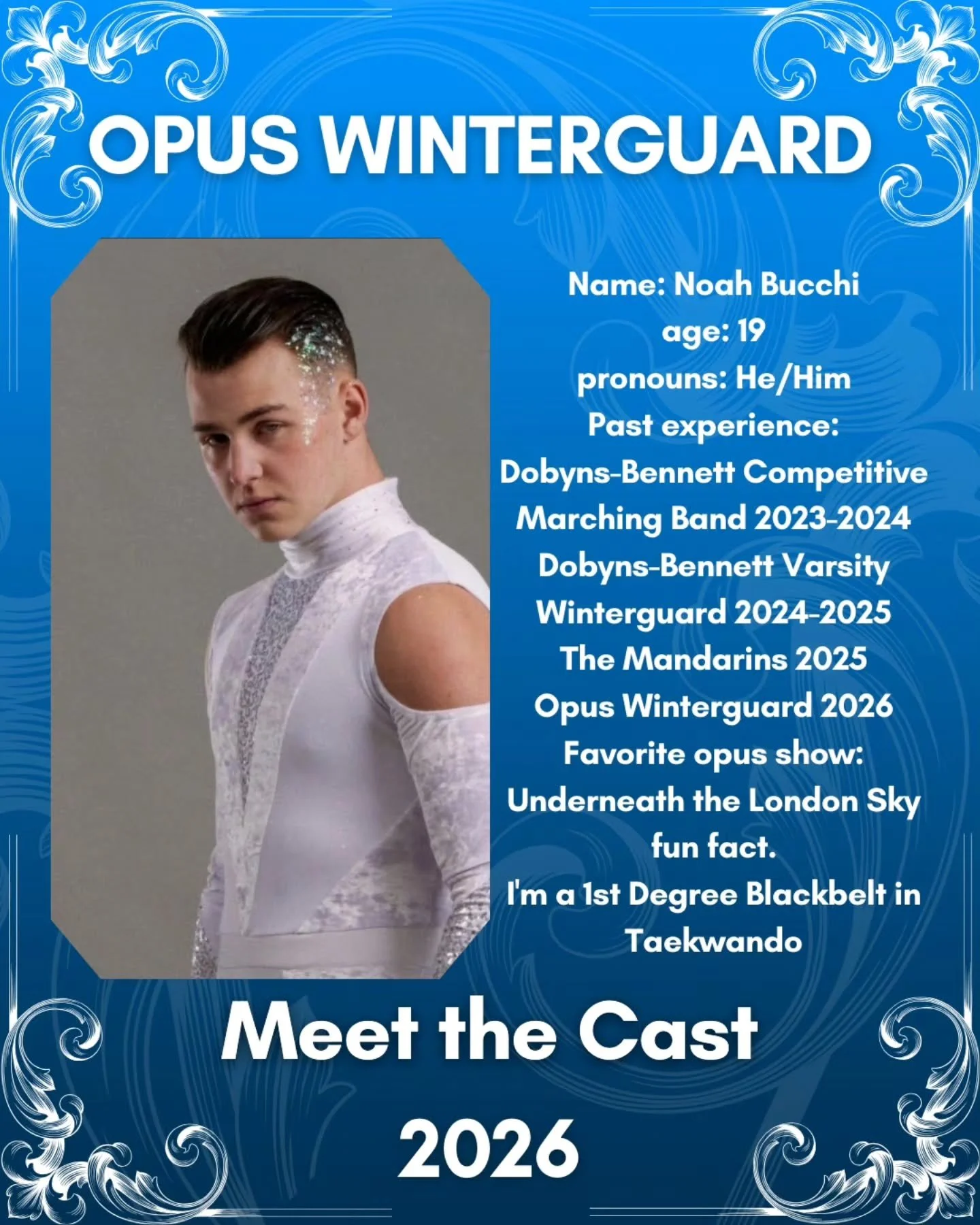MEET THE CAST:
NOAH BUCCHI
1ST YEAR MEMBER!