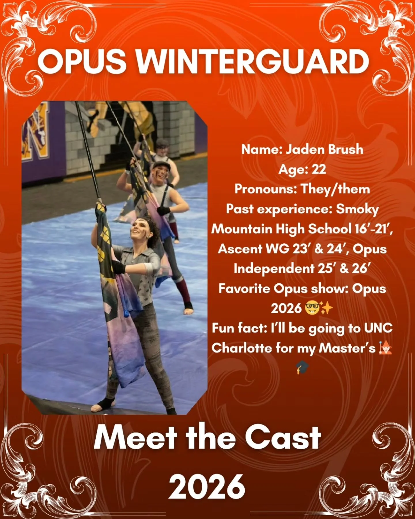 MEET THE CAST:
JADEN BRUSH
2ND YEAR MEMBER!