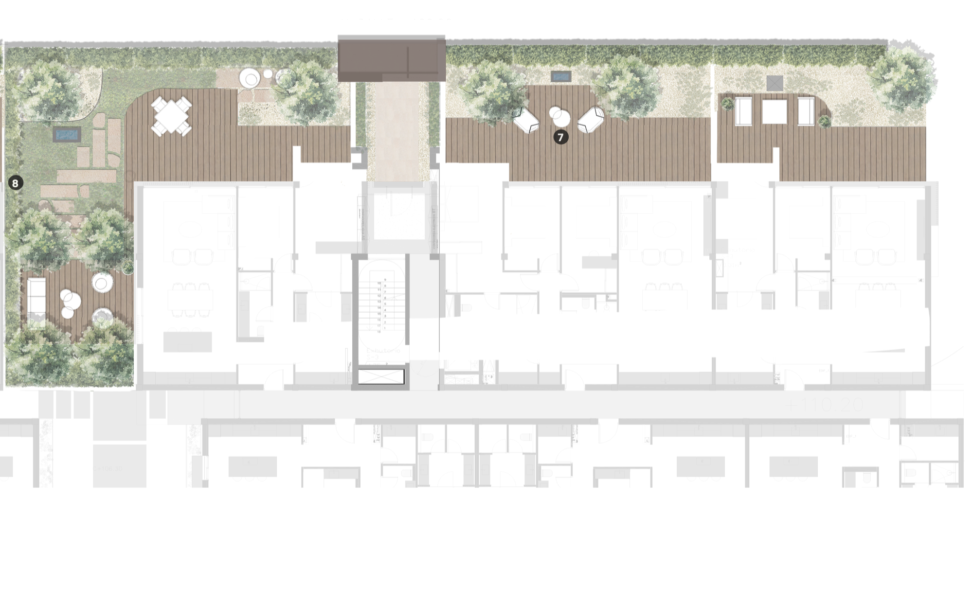 Private residential garden design for luxury development