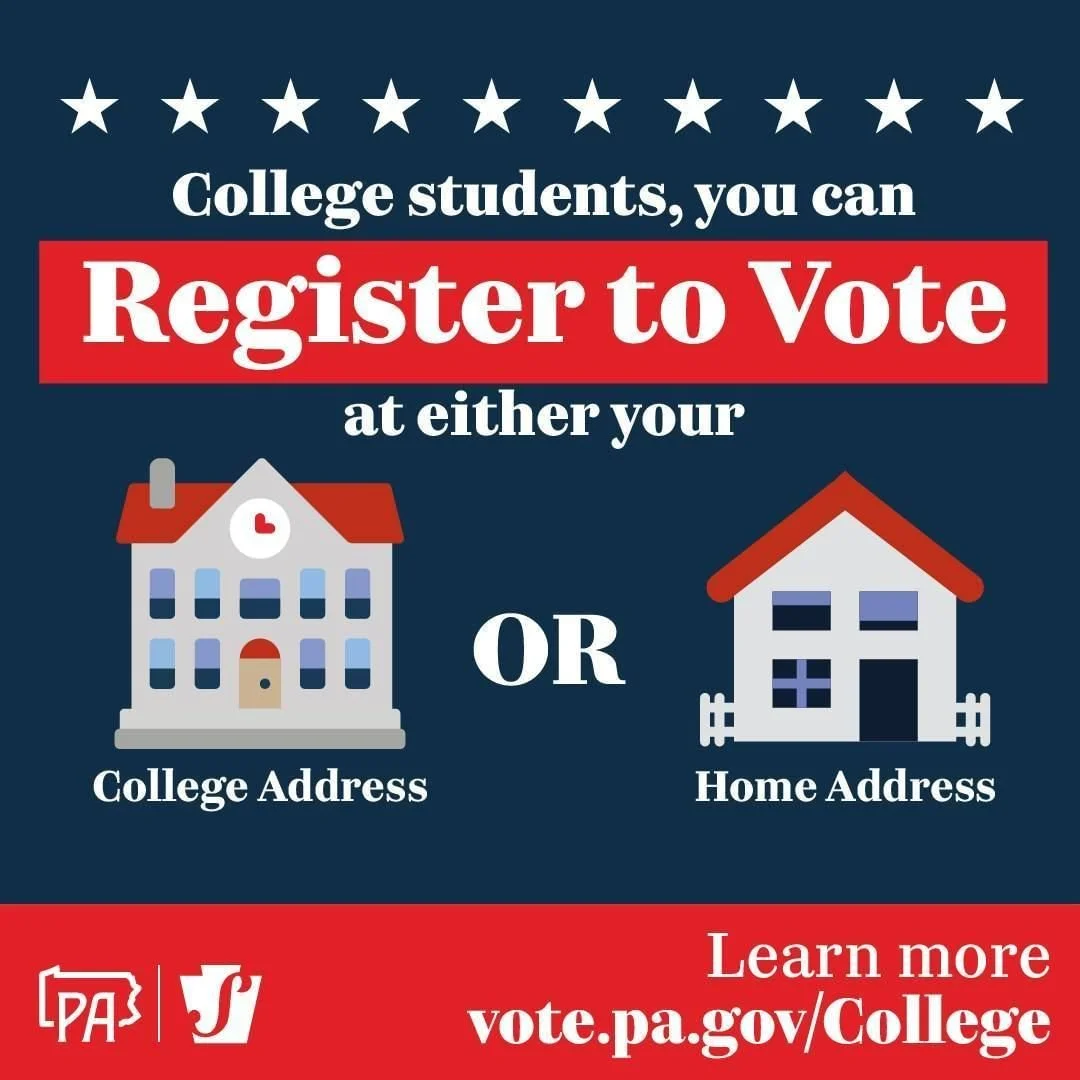 Hey, college students! 🗳️ Did you know you can register to vote EITHER at your college address OR your home address? It&rsquo;s up to you!
ㅤ
👉But consider this: is your vote more powerful in your already-blue college town, or right here in Lancaste