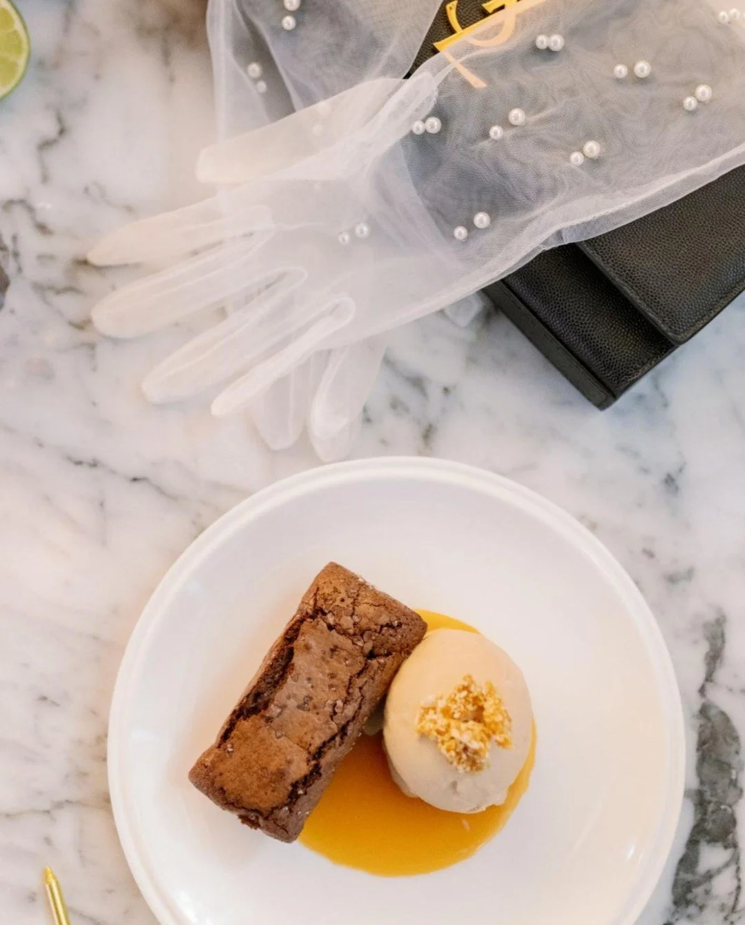 Saved the best for last.

Dark Chocolate Tahini Cake | sesame brittle, salted caramel, coffee ice cream