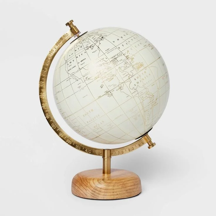White globe representing LinkTech global reach