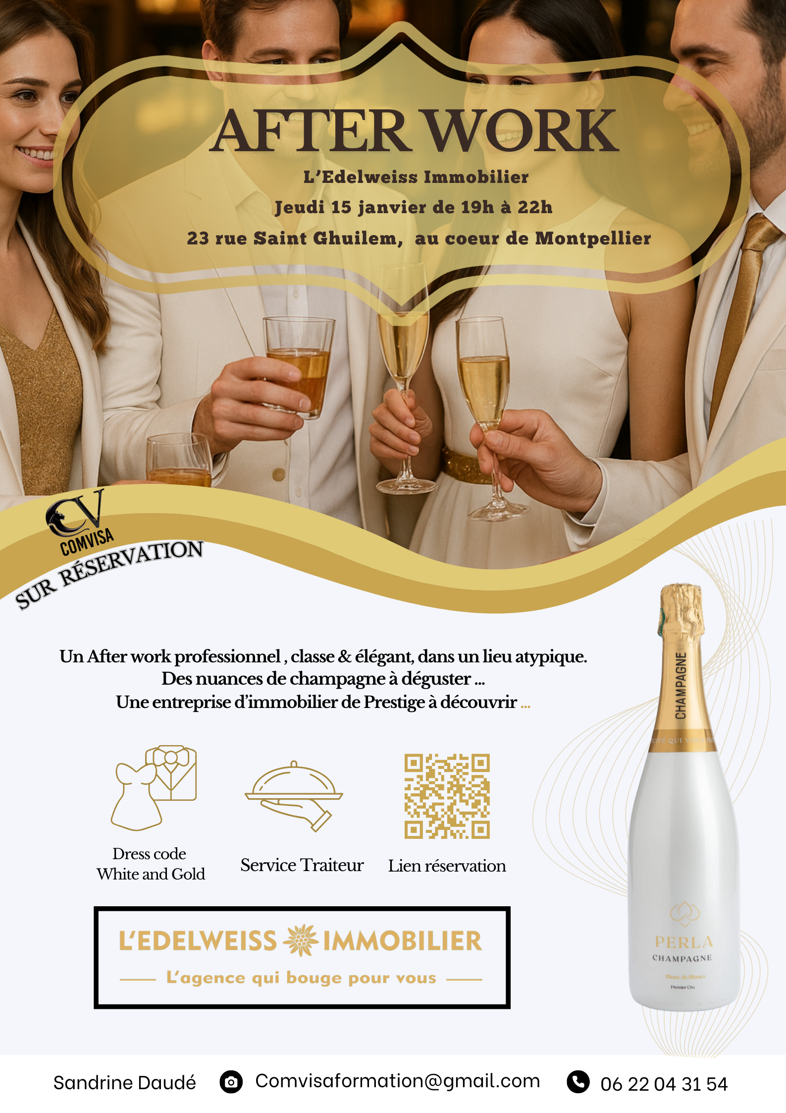 AfterWork l’Edelweiss Immobilier (White &amp; Gold)
