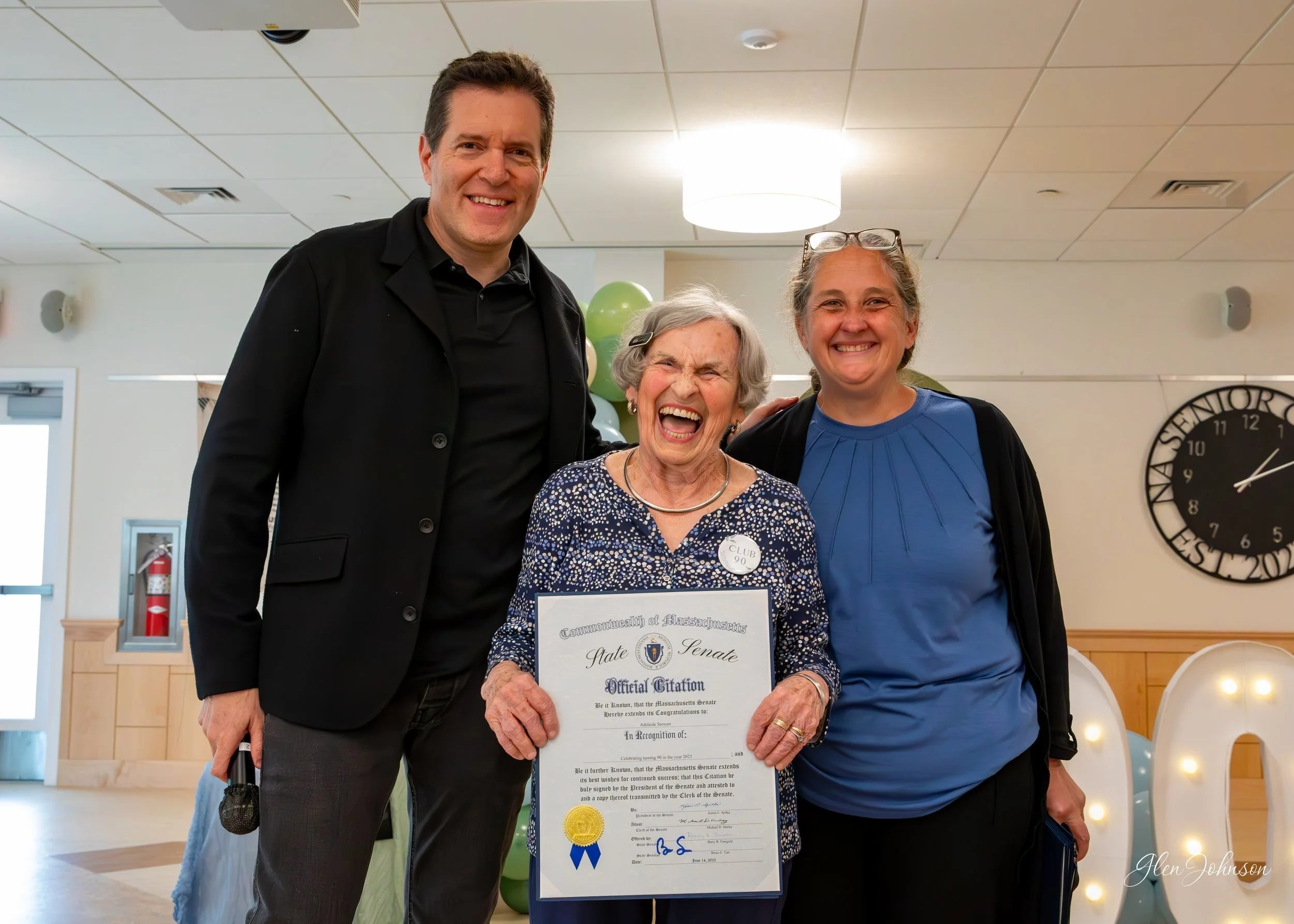 A party for North Andover 90 year olds