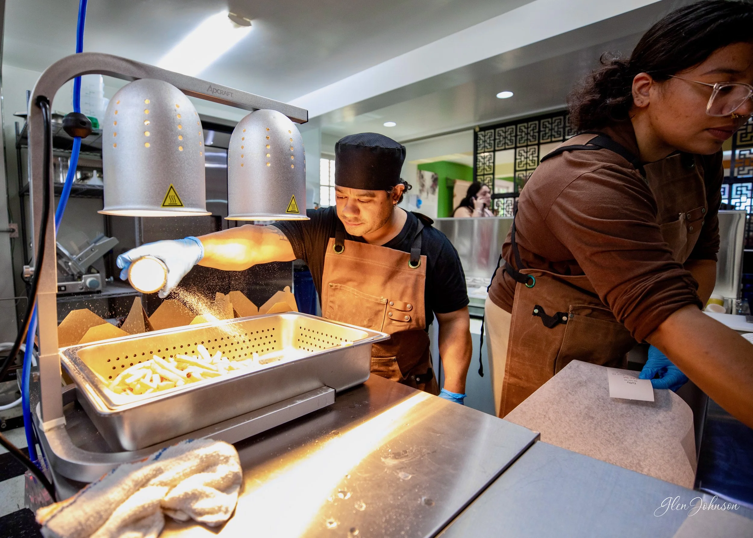  The fries are hot, salty and ready to go 