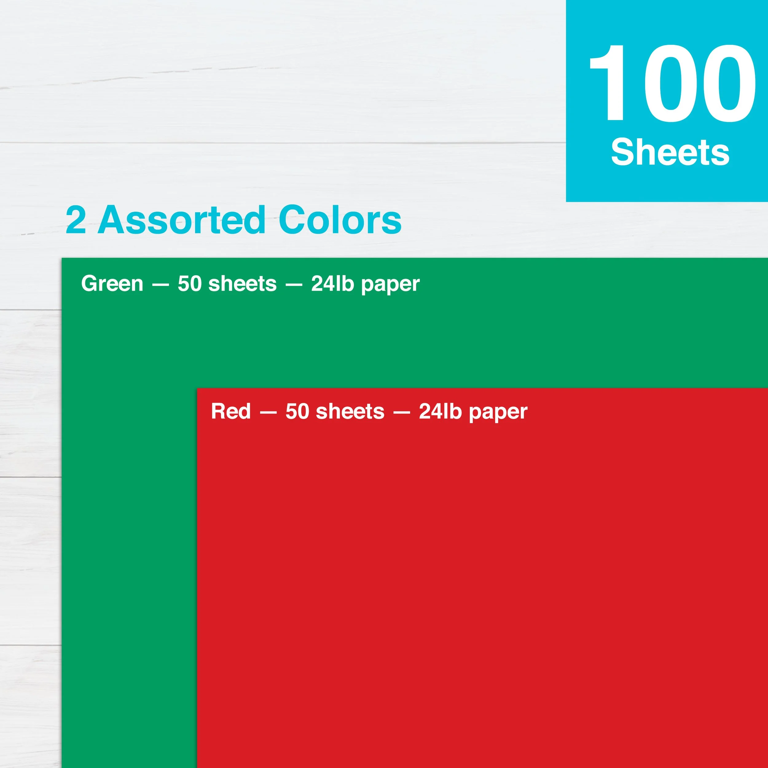 Assorted Colors, Sheet Count, Paper Weight