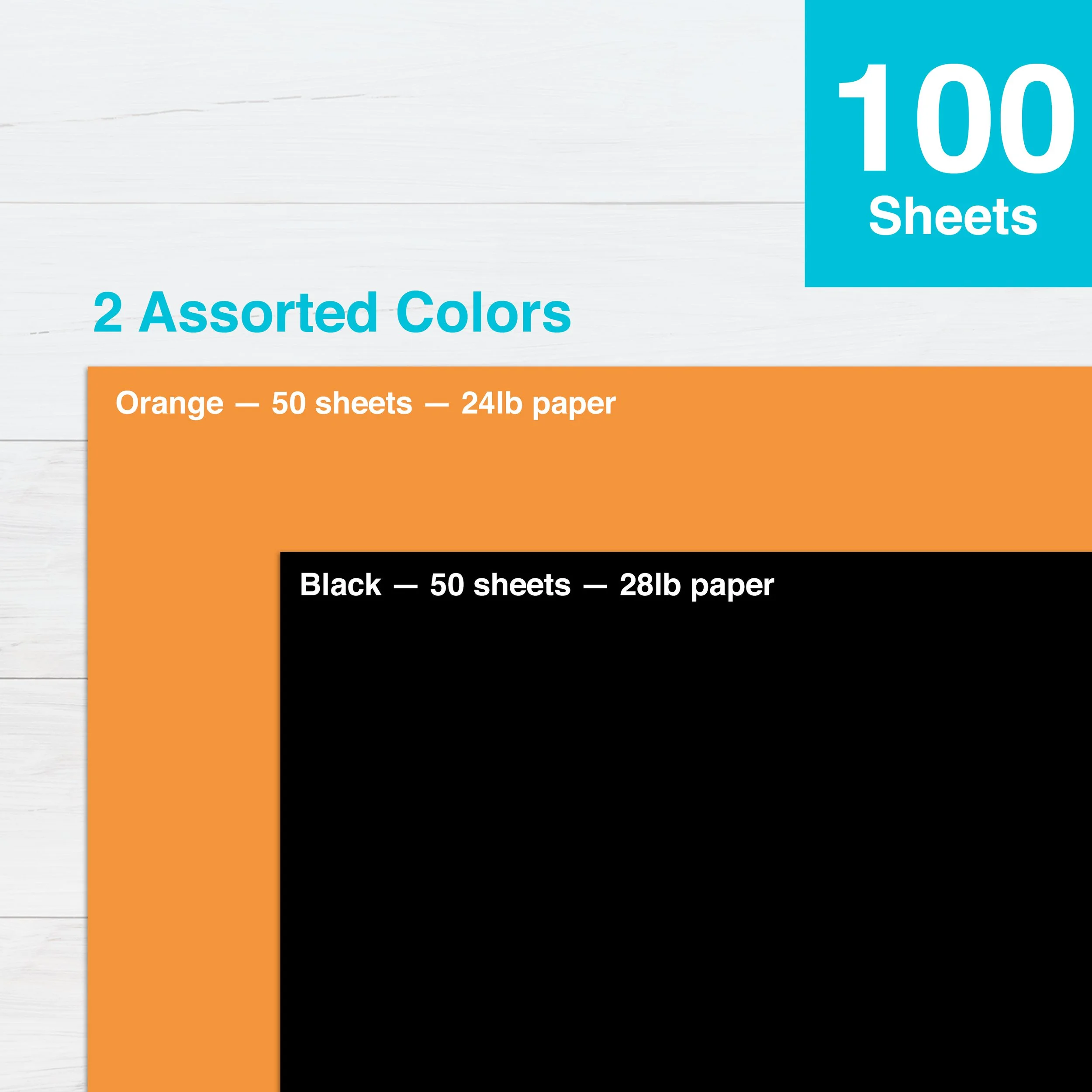 Assorted Colors, Sheet Count, Paper Weight
