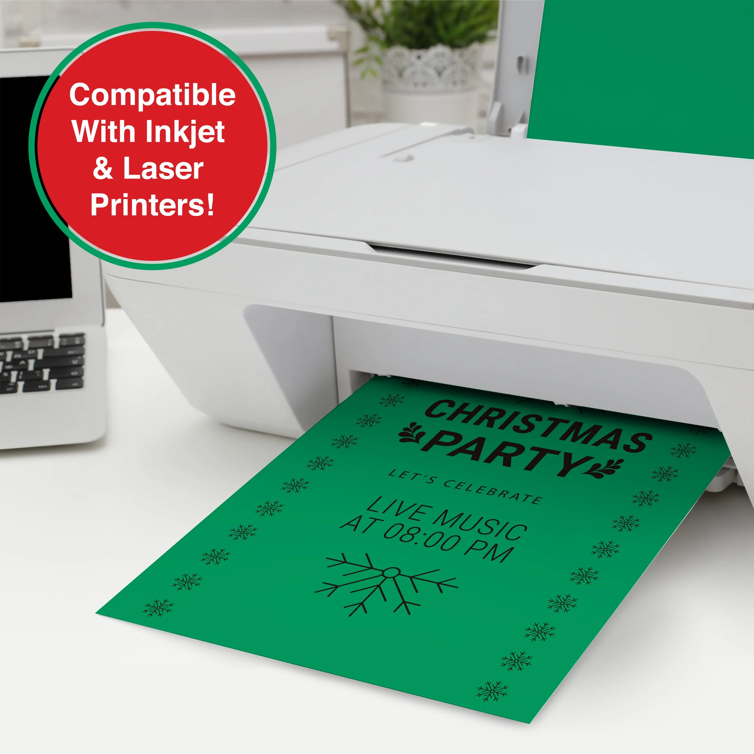 Christmas Paper & Cardstock PDP Imagery    -  Printer Compatibility