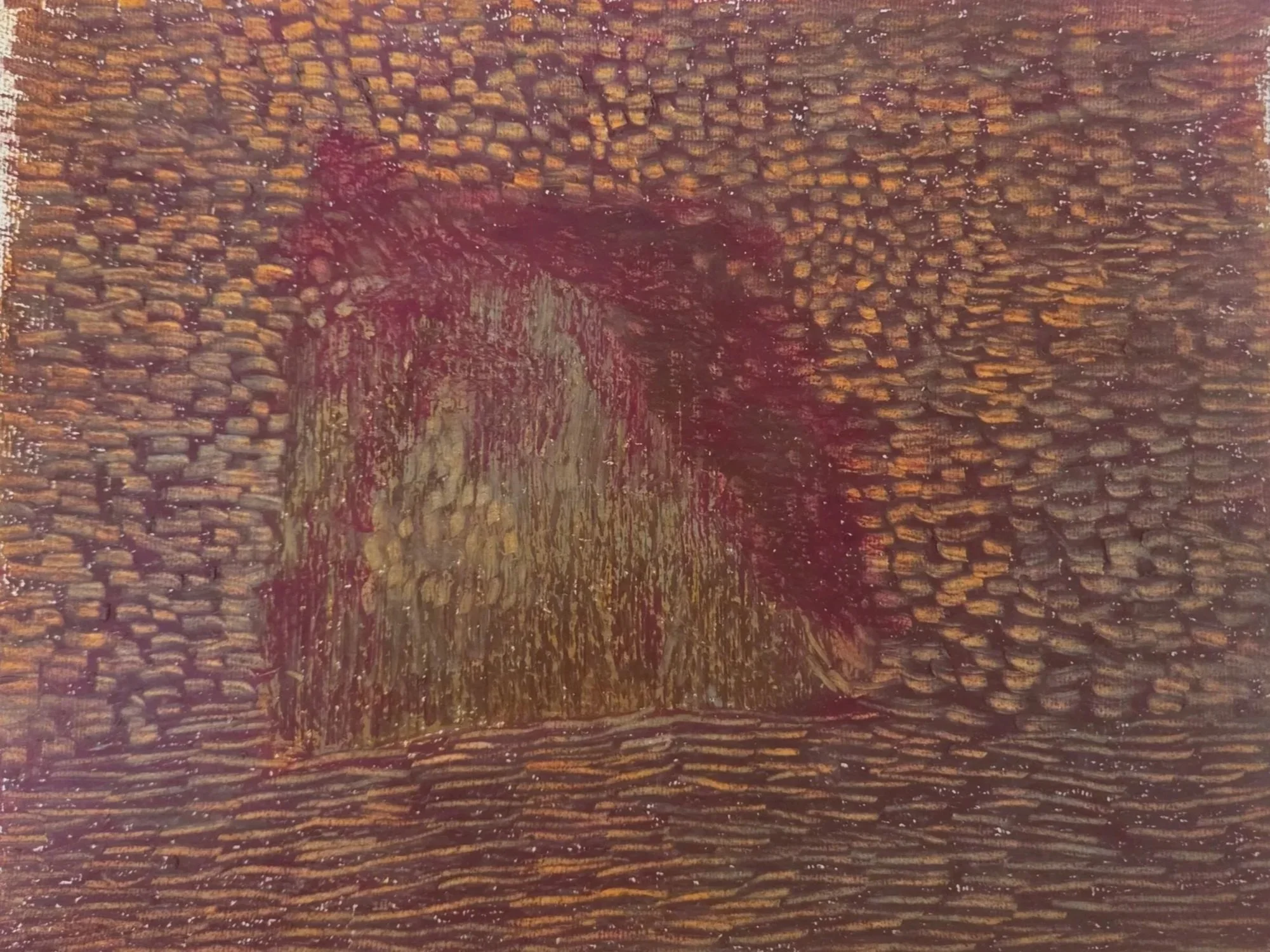 The Andros series. Oil pastel on paper. 2026. These paintings drew their inspiration from the island's uniquely luminous stones and patterns of the landscape. 24 x 31 cm each