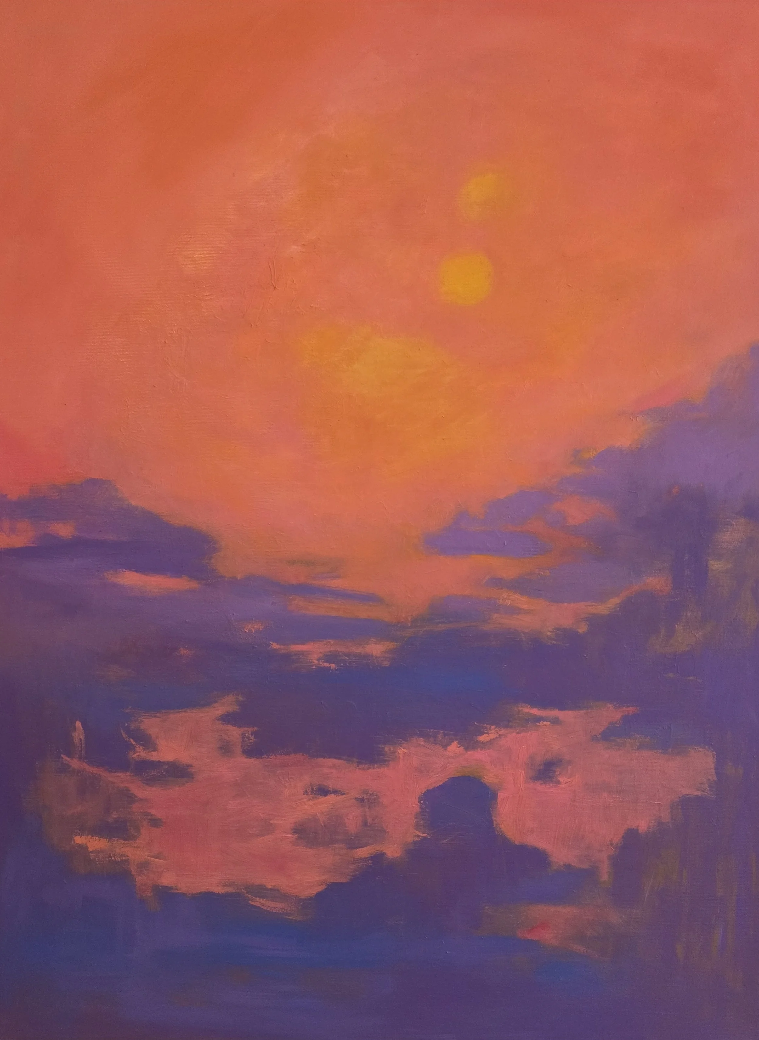 Satu Metsola's colourful abstract oil painting