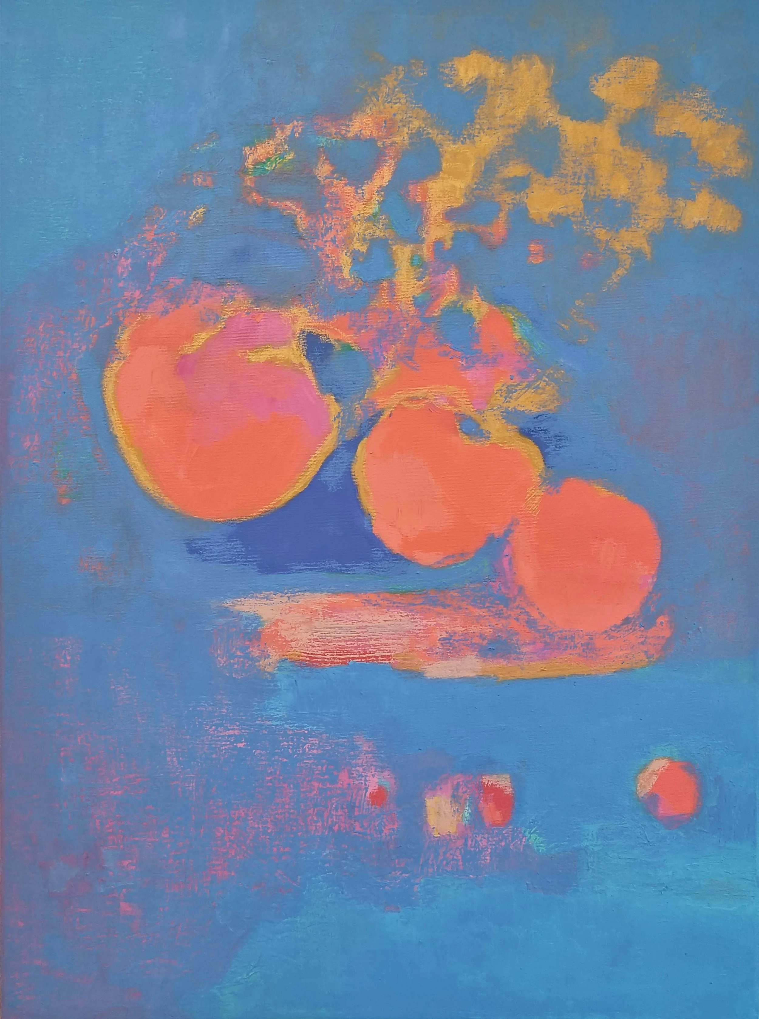 Finnish artist Satu Metsola's abstract oil painting
